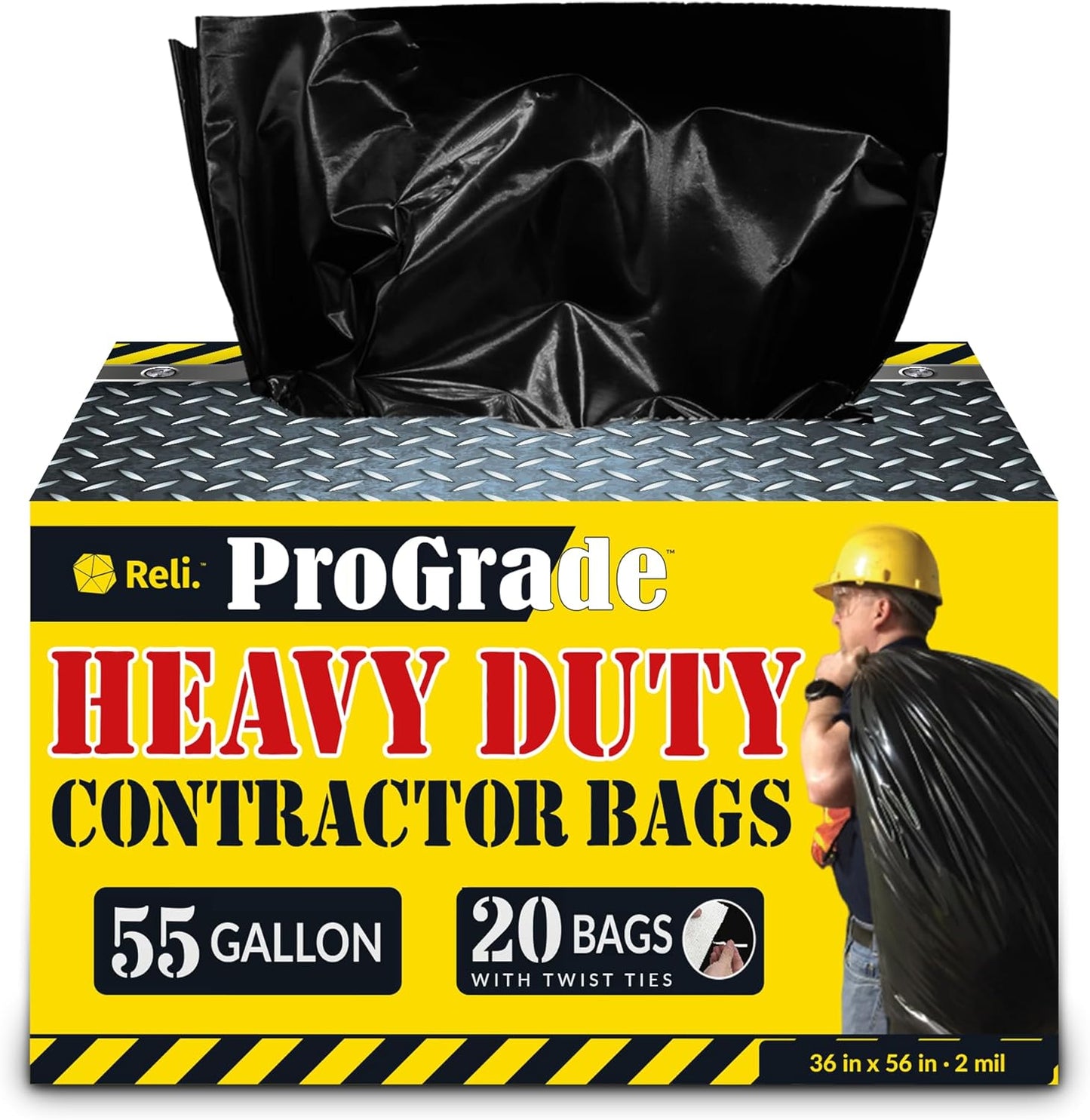 Contractor Trash Bags 55 Gallon Heavy Duty
