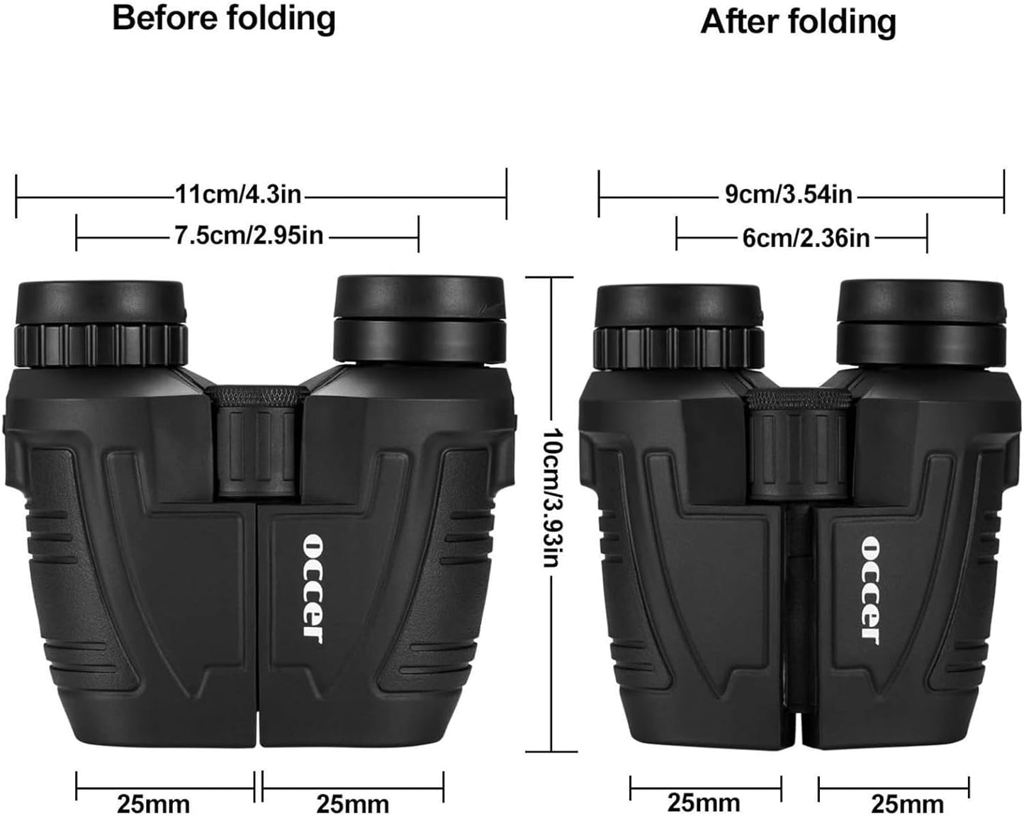 12X25 Compact Binoculars for Adults and Kids